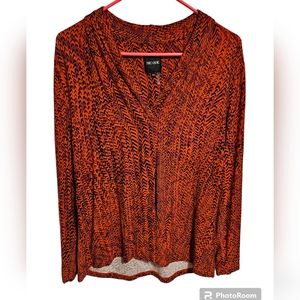 Nic+Zoe Multicolored Long Sleeve Blouse